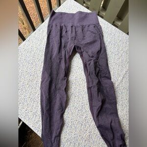 Gymshark Purple Striped Leggings